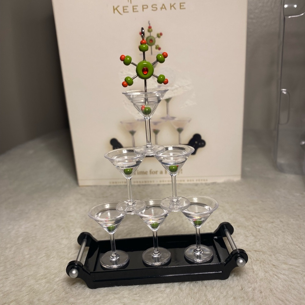 Hallmark Keepsake Martini Glass Tower Ornament 2006 4in NIB